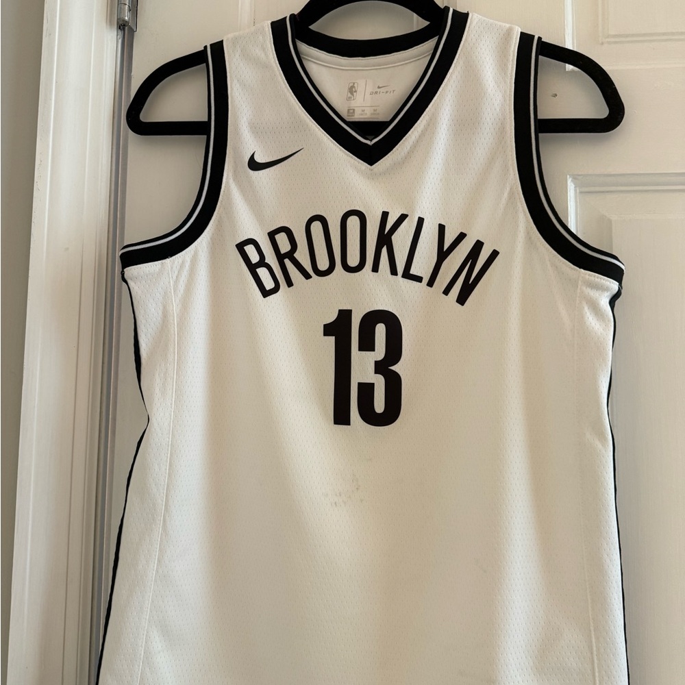 Nike White and Black Dri-FIT Jersey